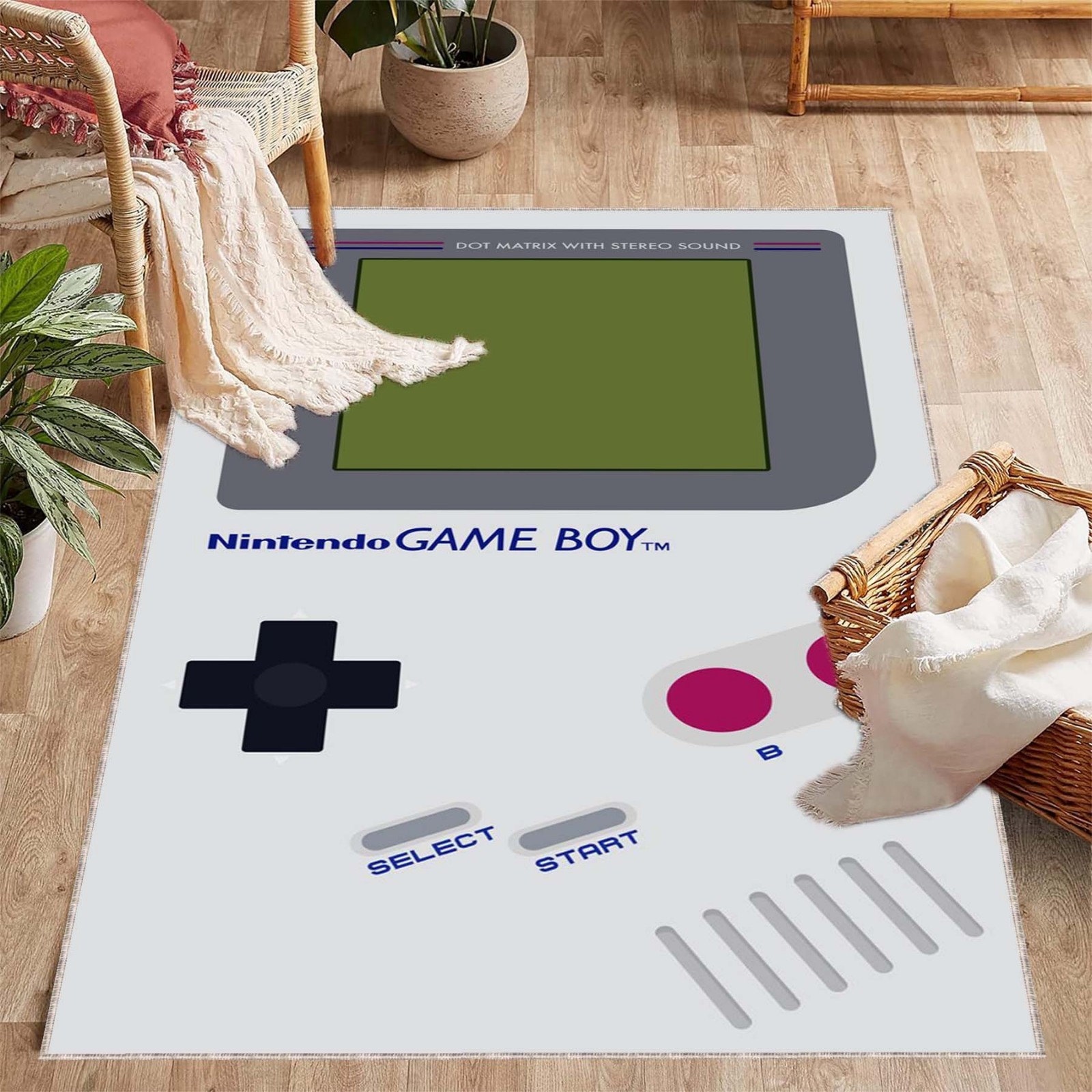 Retro Gameboy Rug, Game Console rug, Gamer Rug, Game Room Rug, Home Decor Rug