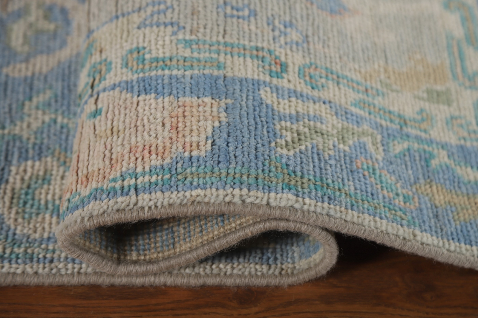 Light Gray/ Blue Turkish Oushak Oriental Small Rug 2’x3′ Handmade Foyer Carpet