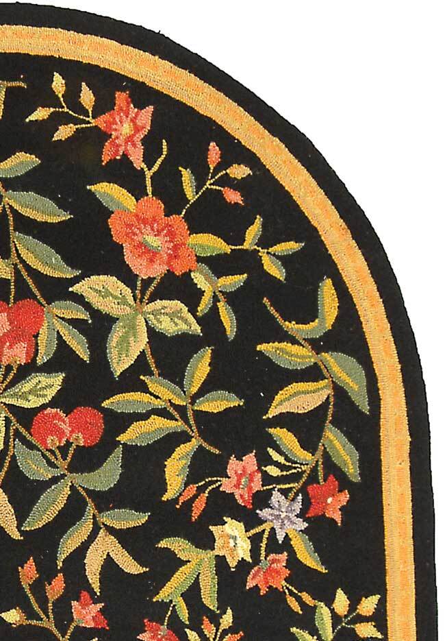 Safavieh Chelsea BLACK 7′-6″ X 9′-6″ Oval Area Rug – HK210B-8OV