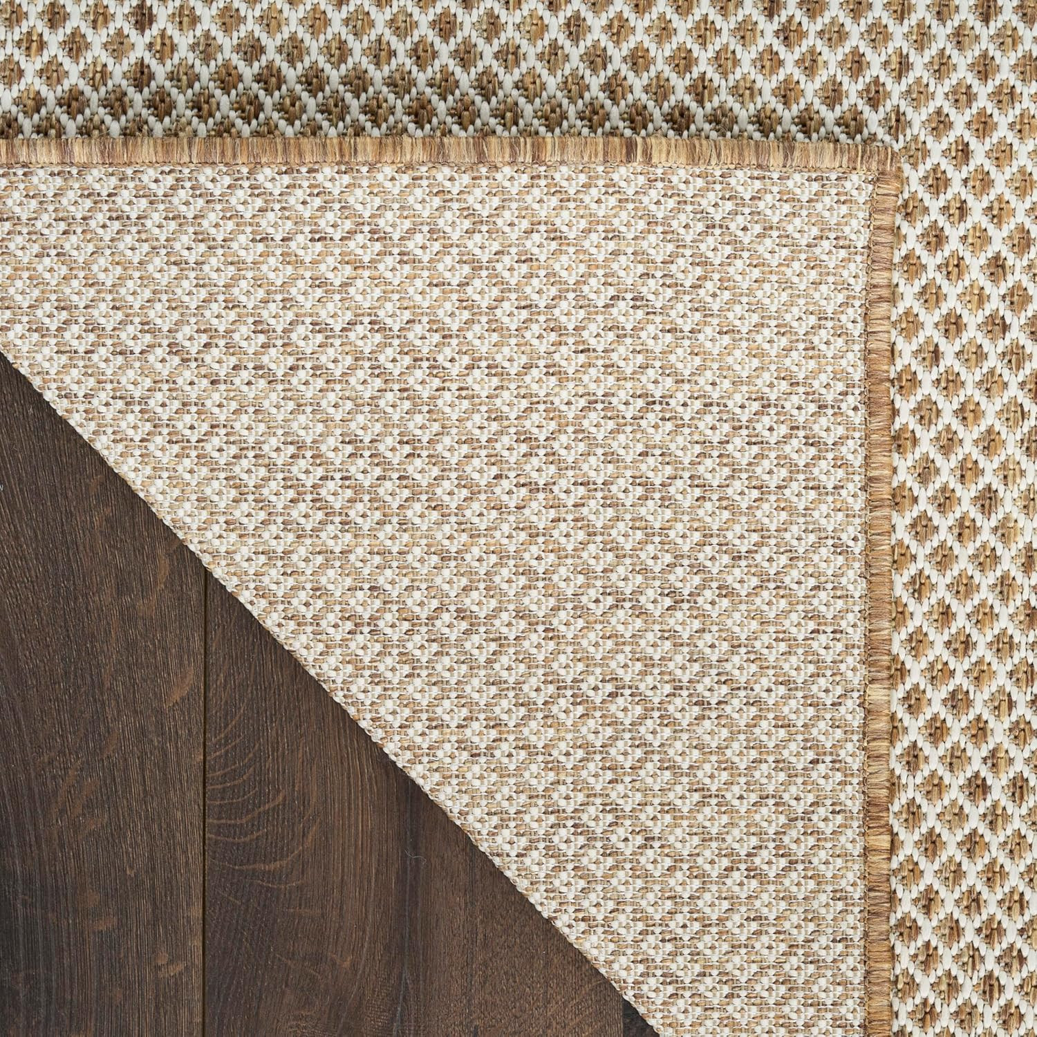 Home Courtyard Jute Ivory 4′ X 6′ Area Rug – Easy Clean – Non Shedding