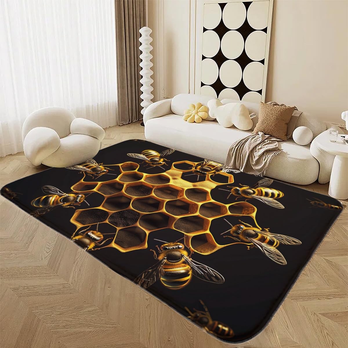 Beehive and bee Home Decoration Carpet, Bees Store Delicious Food for The hiv…