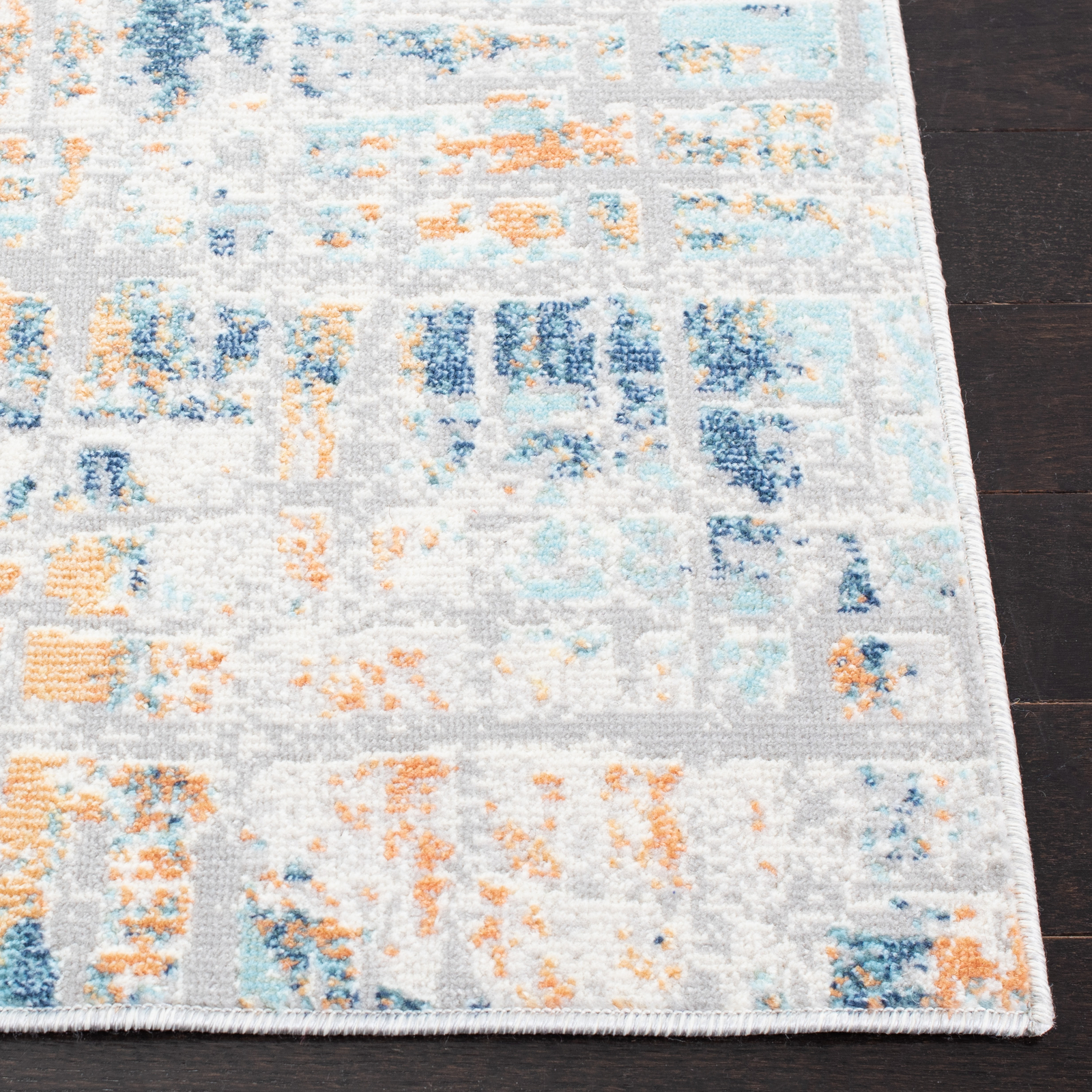 Safavieh Power Loomed Aria Collection Rust / Blue Area Rugs – ARA587P