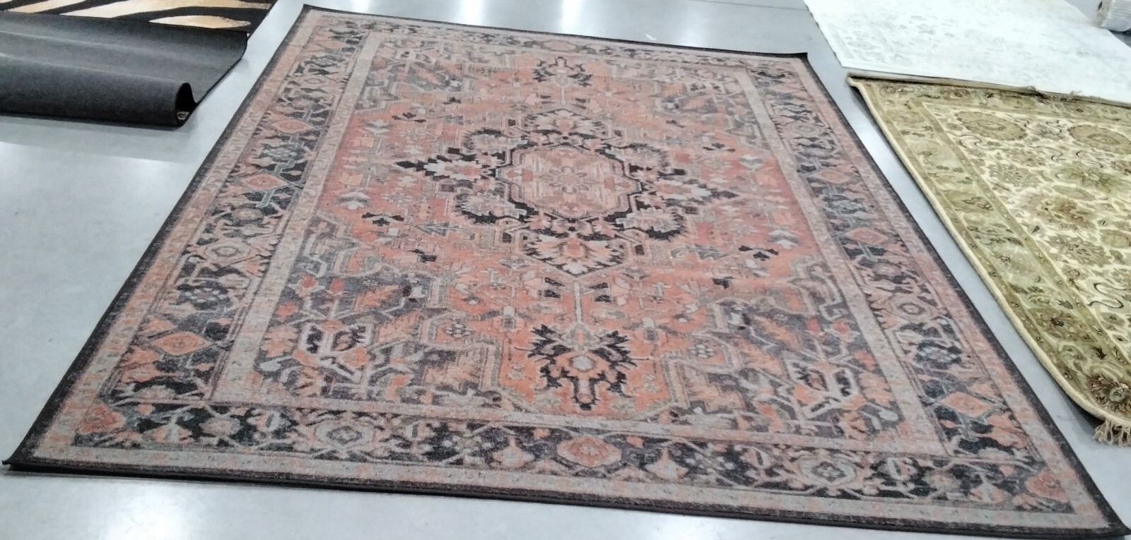 NAVY / RED 7′-9″ X 10′ Back Stain Rug, Reduced Price 1172764525 JNY153M-8