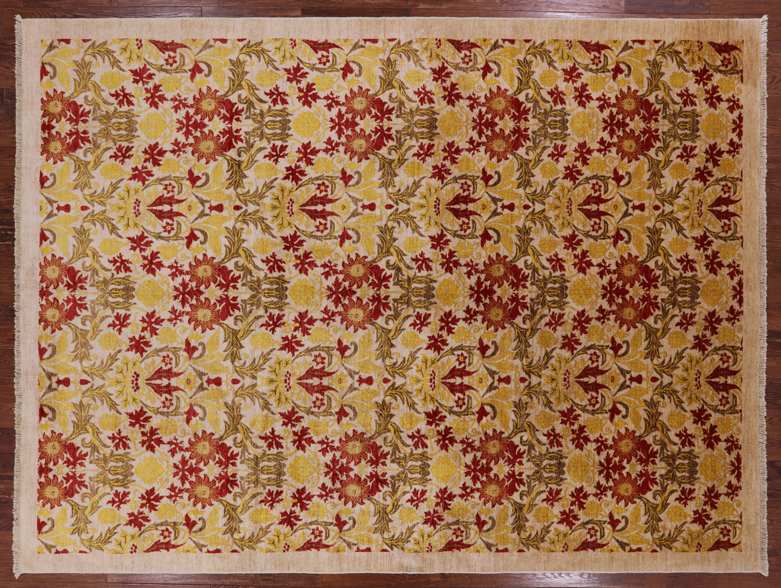William Morris Hand Knotted Area Rug 8′ 10″ X 12′ 0″- Q1858