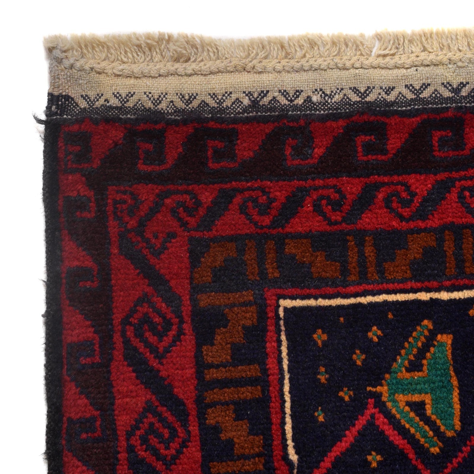 Pictorial Hand Knotted Tribal Pictorial Village Scenery Wool Rug 3’9×6’7ft 11659