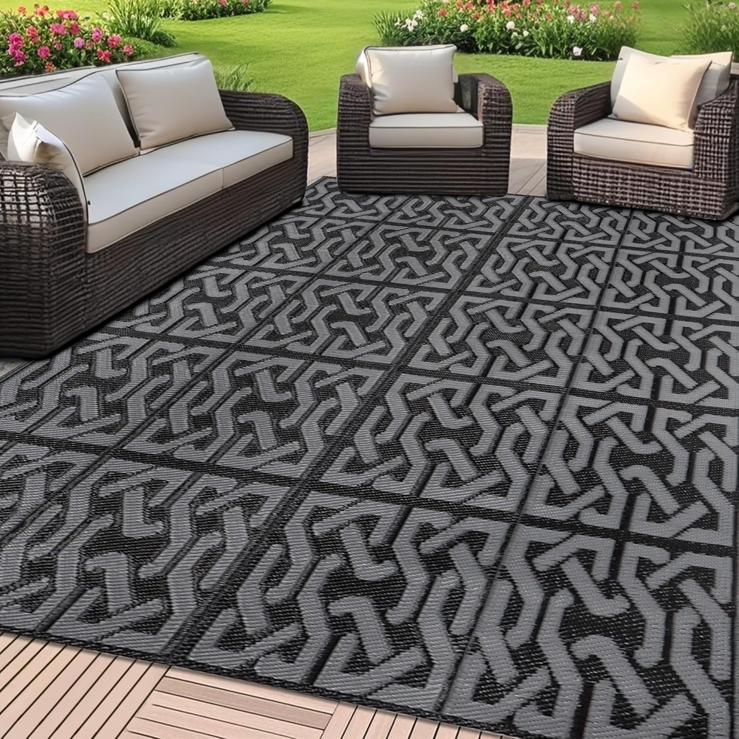 Reversible Mats, Plastic Straw Rug, Modern Area Rug, Large Floor Mat and Rug …