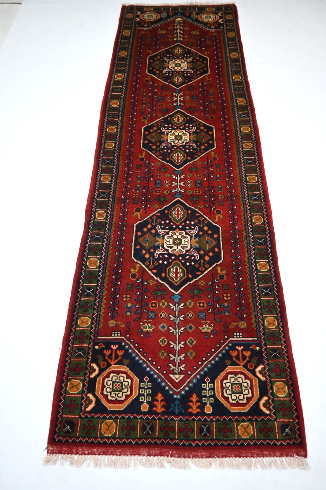 2’9 x 9’10 ft Antique Handmade 100% Wool Caucasian Runner Rug 3×10 Kitchen Rug
