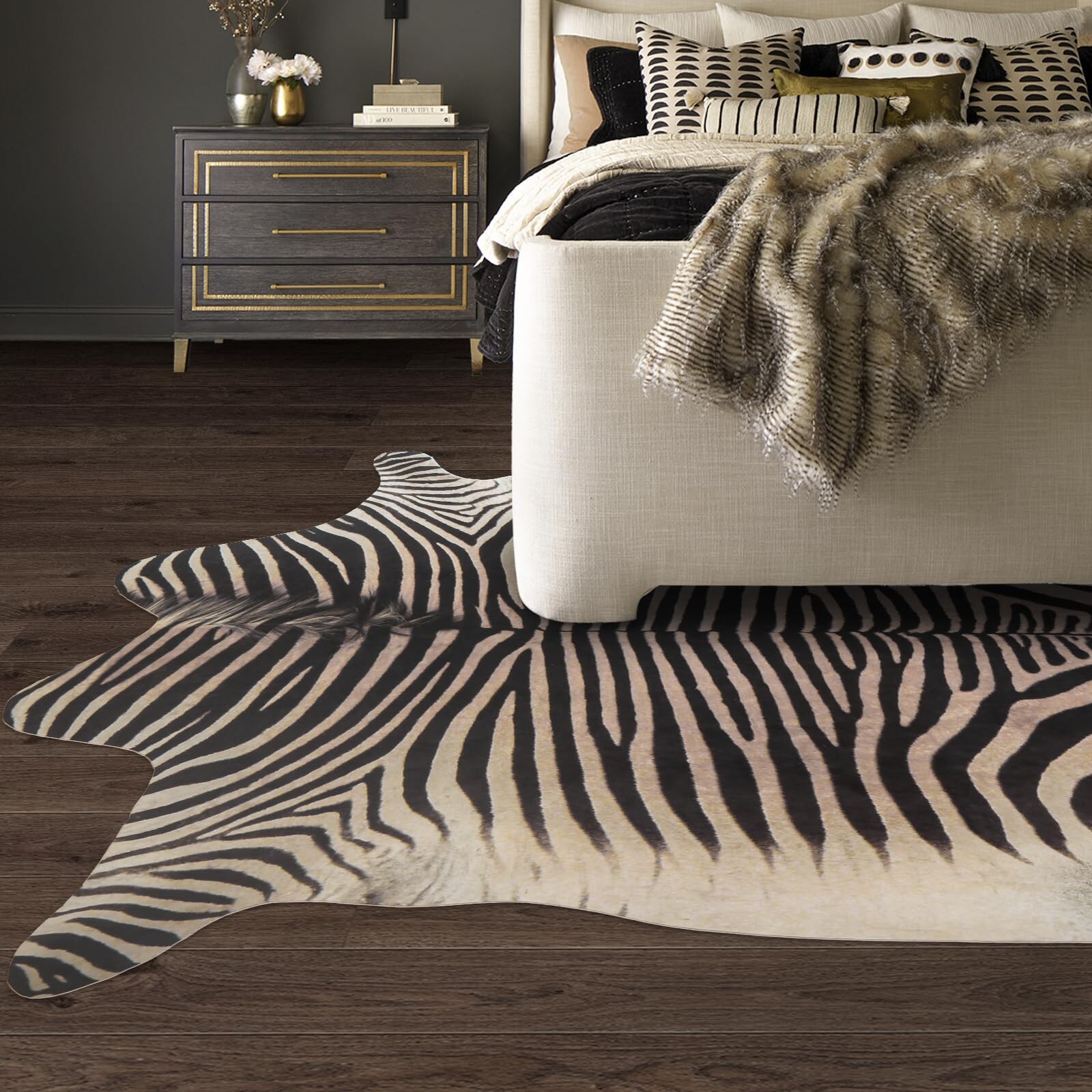 Large Zebra Rug10x8 ft Area Rugs Luxurious Zebra Print Rug Funky Area Rugs fo…