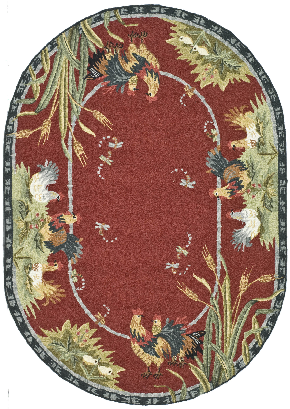 Safavieh Chelsea BURGUNDY 7′-6″ X 9′-6″ Oval Area Rug – HK56C-8OV