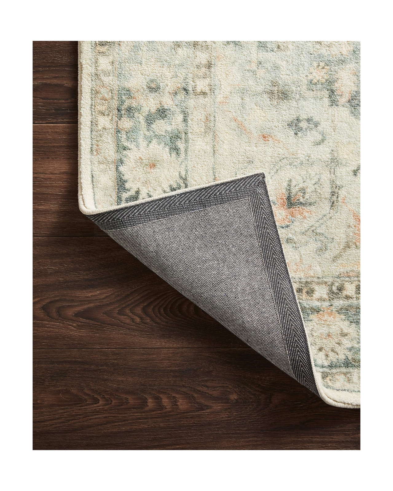 Loloi II Rosette Teal/Ivory 7′-6″ x 9′-6″ Area Rug Teal / Ivory 7′-6″ x 9′-6″