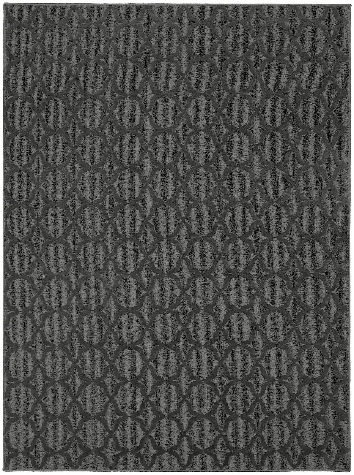 Garland Rug Sparta Non Slip Polypropylene 9 Ft. X 12 Ft. Cinder Gray Area Rug- I