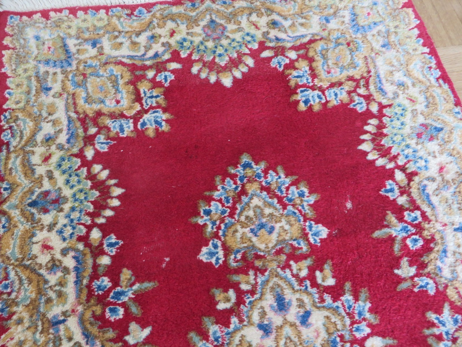 3 x 5’2 Hand Knotted Red Kirman Oriental Rug G16424
