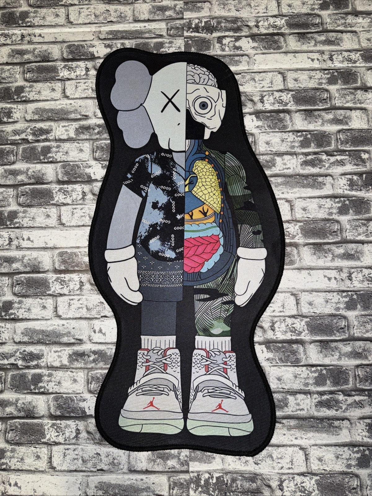 Kaws Custom Dissected Figure Rug