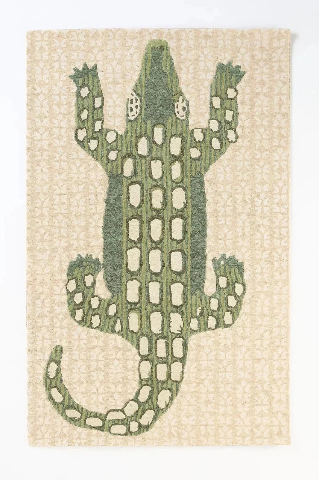 Hand Tufted Crocodile Anthropologie Handmade Wool Area Rug & Carpet