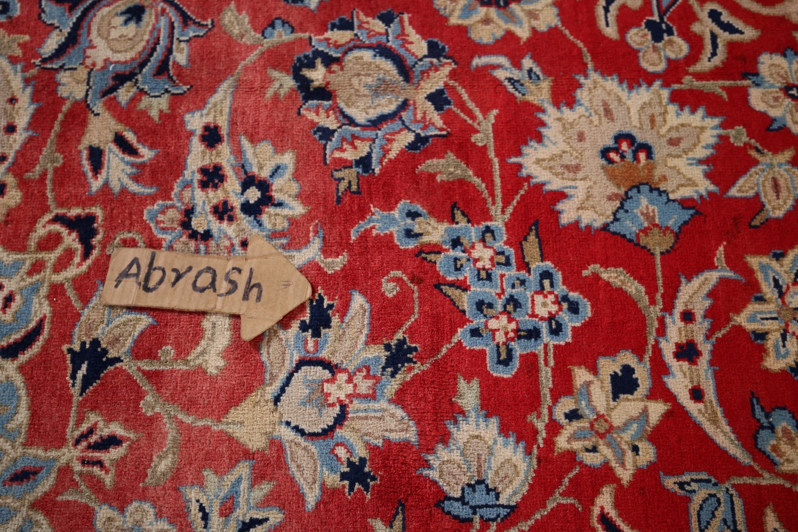Traditional Najafabad Red/ Navy Blue Area Rug 9×13 Wool Handmade Room Size Rug