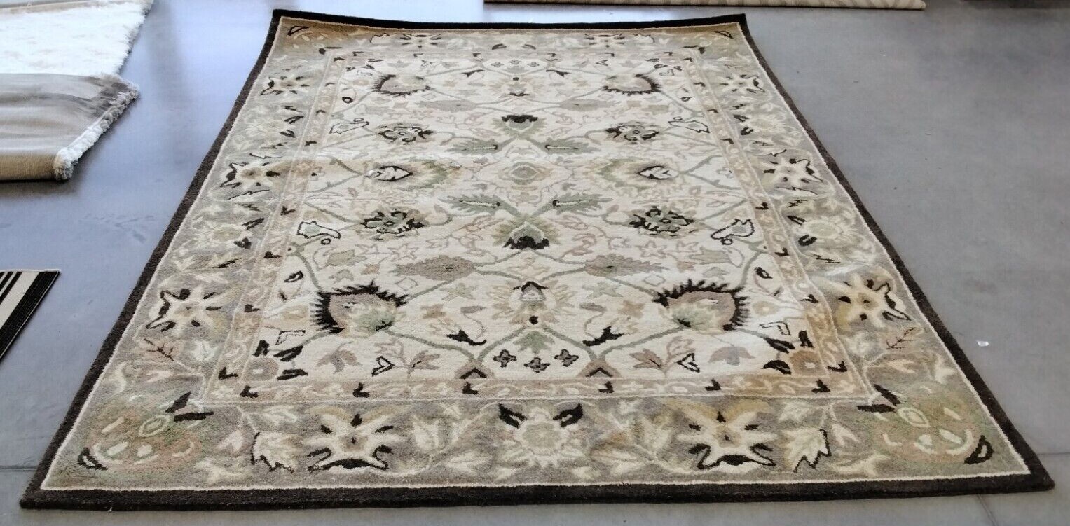IVORY / BROWN 8′ X 10′ Back Stain Rug, Reduced Price 1172710215 AN512D-8