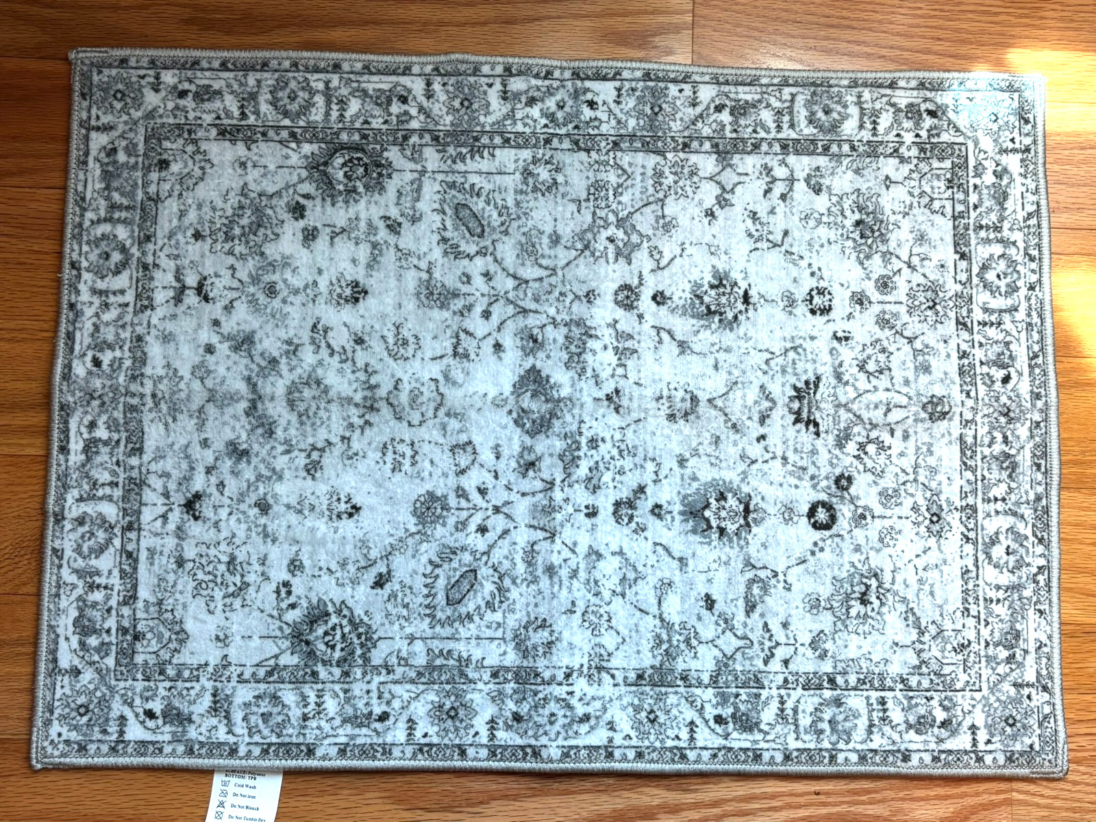 Gray Area Rugs 24×17 Inch Home Decor Entry Rug, Door Mat Bath Mats for Bathr…