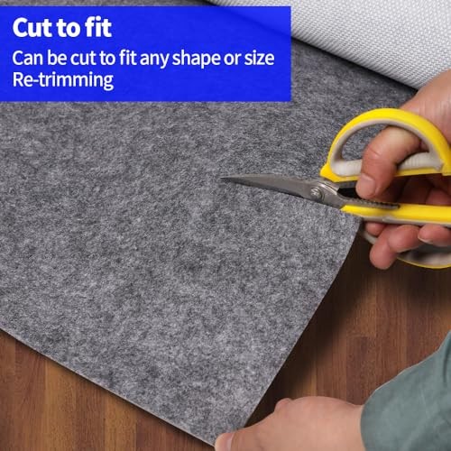 Waterproof Non-Slip Rug Pad 8×10 for Large Area Rugs Durable Felt Floor