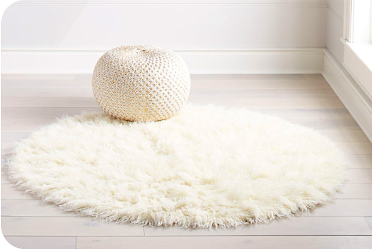 PREMIUM ROUND FLOKATI RUGS | 100% WOOL | FLUFFY SHAG PILE | GREEK FLOKATI RUG