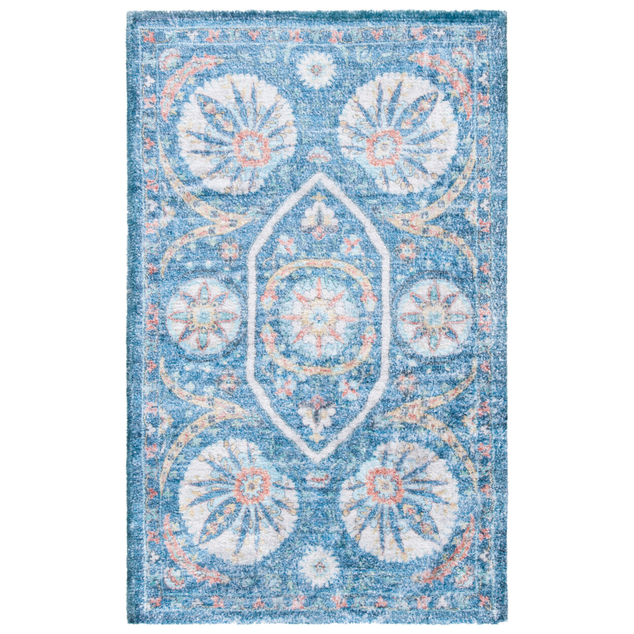 SAFAVIEH Saffron SFN551M Handmade Blue / Creme Rug