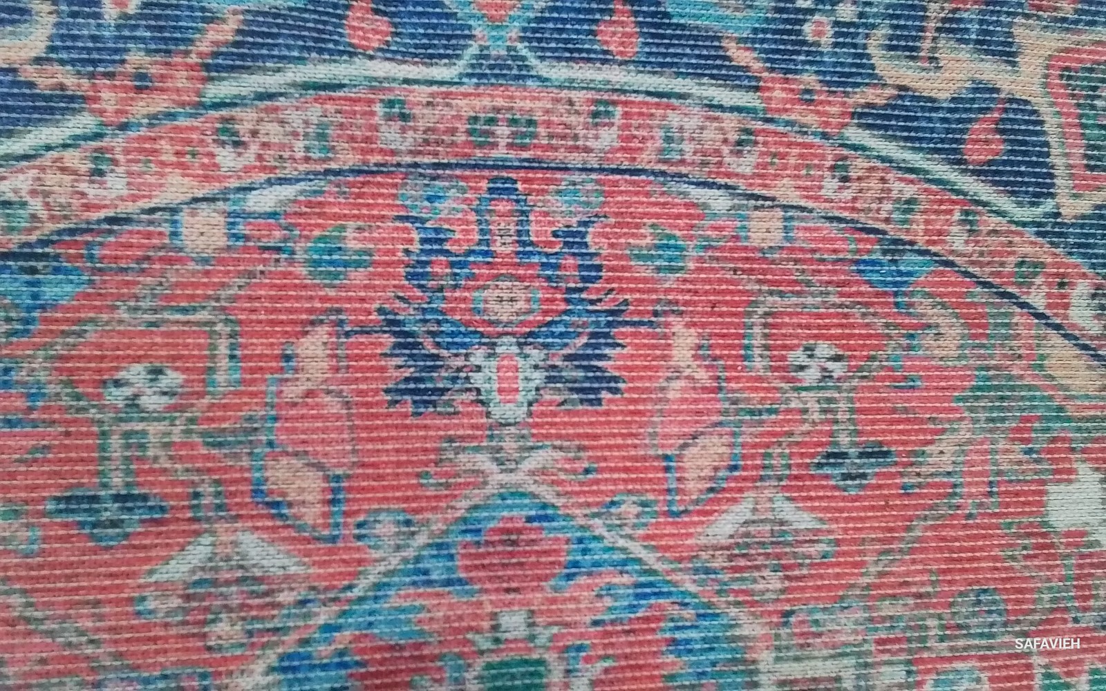 NAVY / RED 6′-7″ x 6′-7″ Flaw in Rug, Reduced Price 1172807342 SEP518M-7R