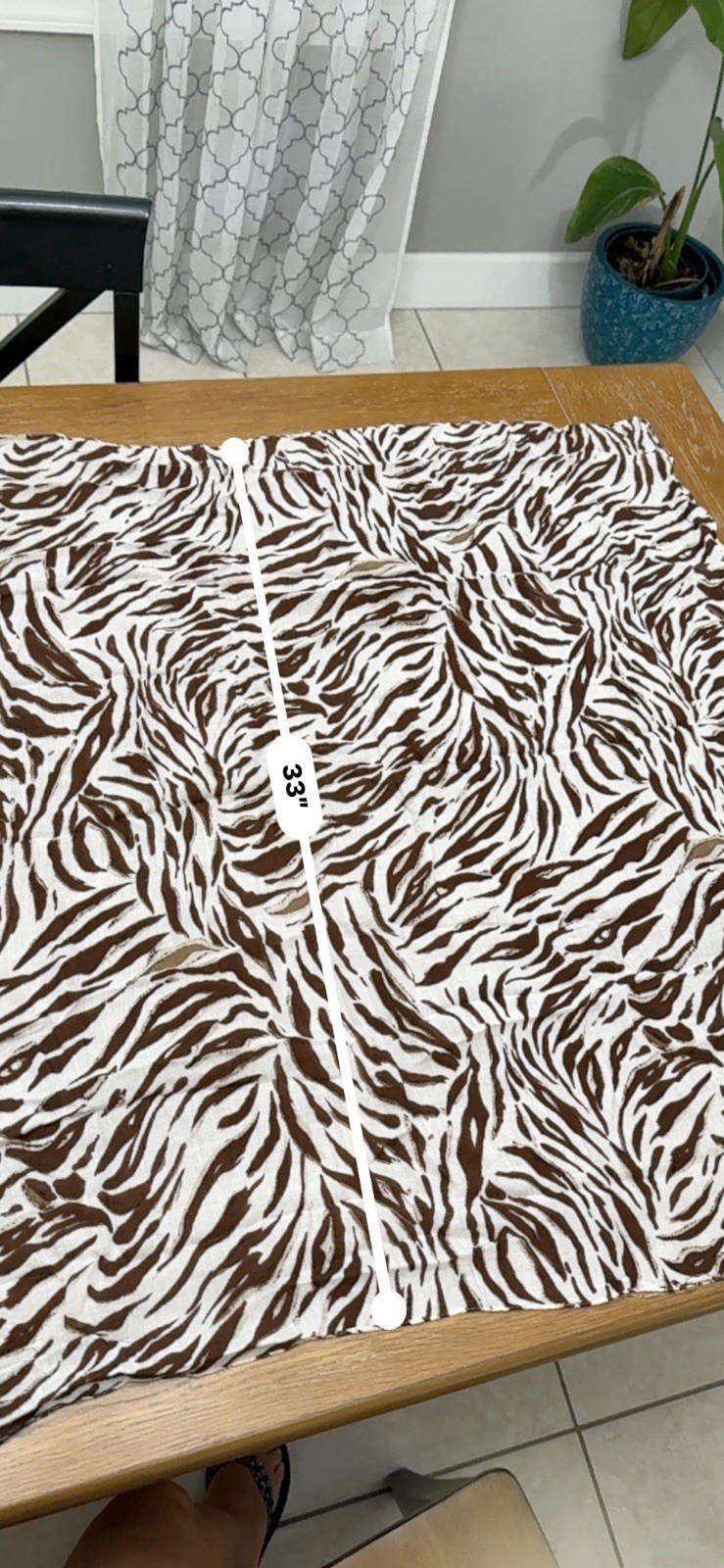 Zebra Animal Print Area Rug Brown White Rectangle 33 in Adults Animal Theme
