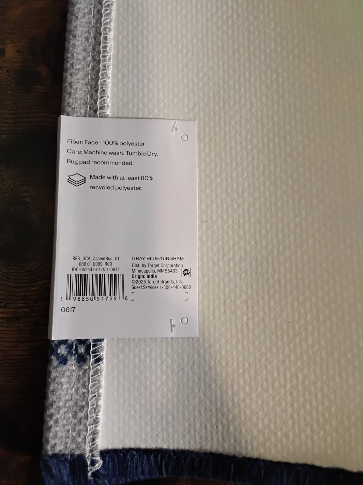 3 Pack 2’x3′ Machine Washable Oversized Gingham Handwoven Scatter Accent Rug
