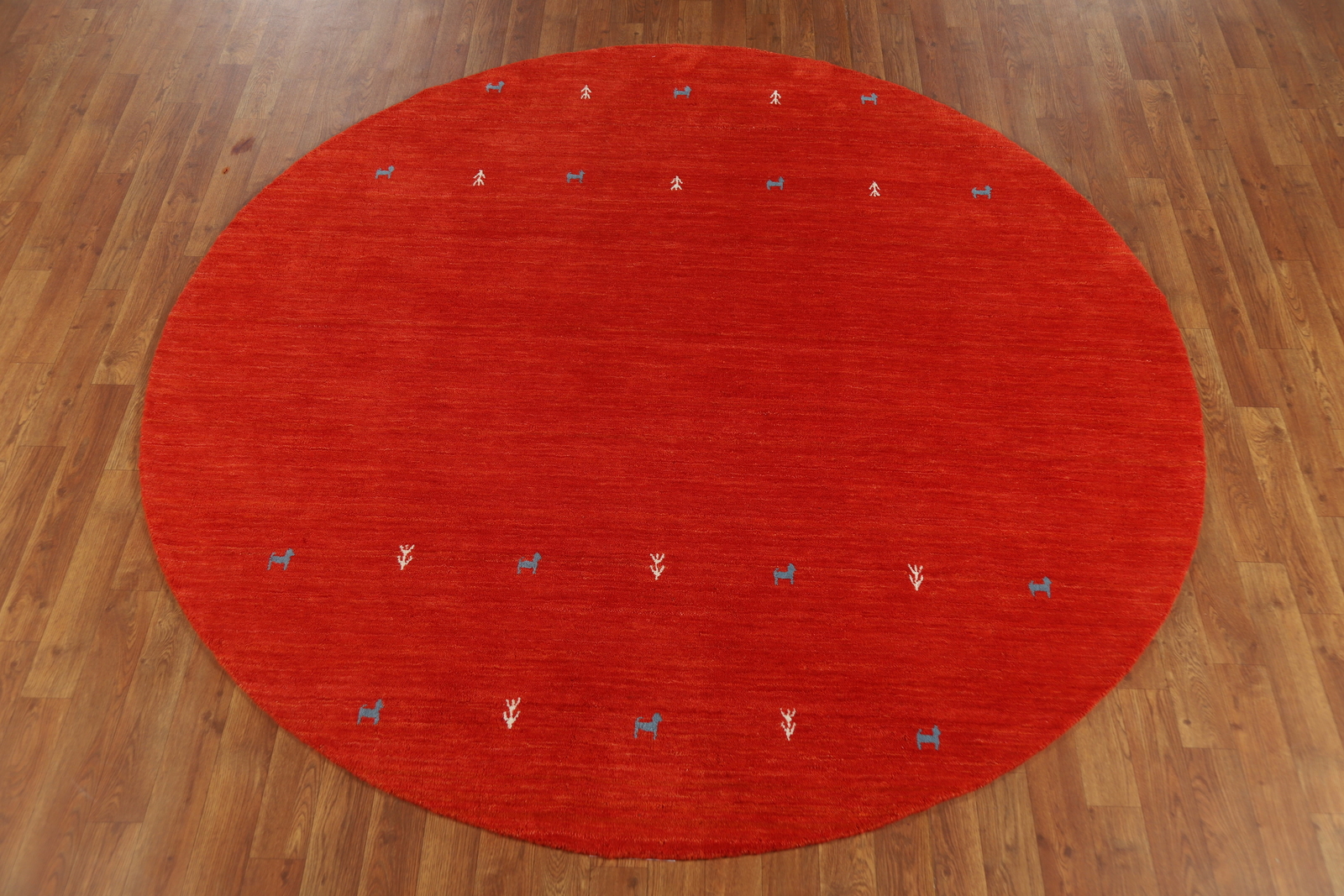 Durable and Stylish Hand-Knotted Gabbeh Tribal Style Round Rug 7×7 ft.