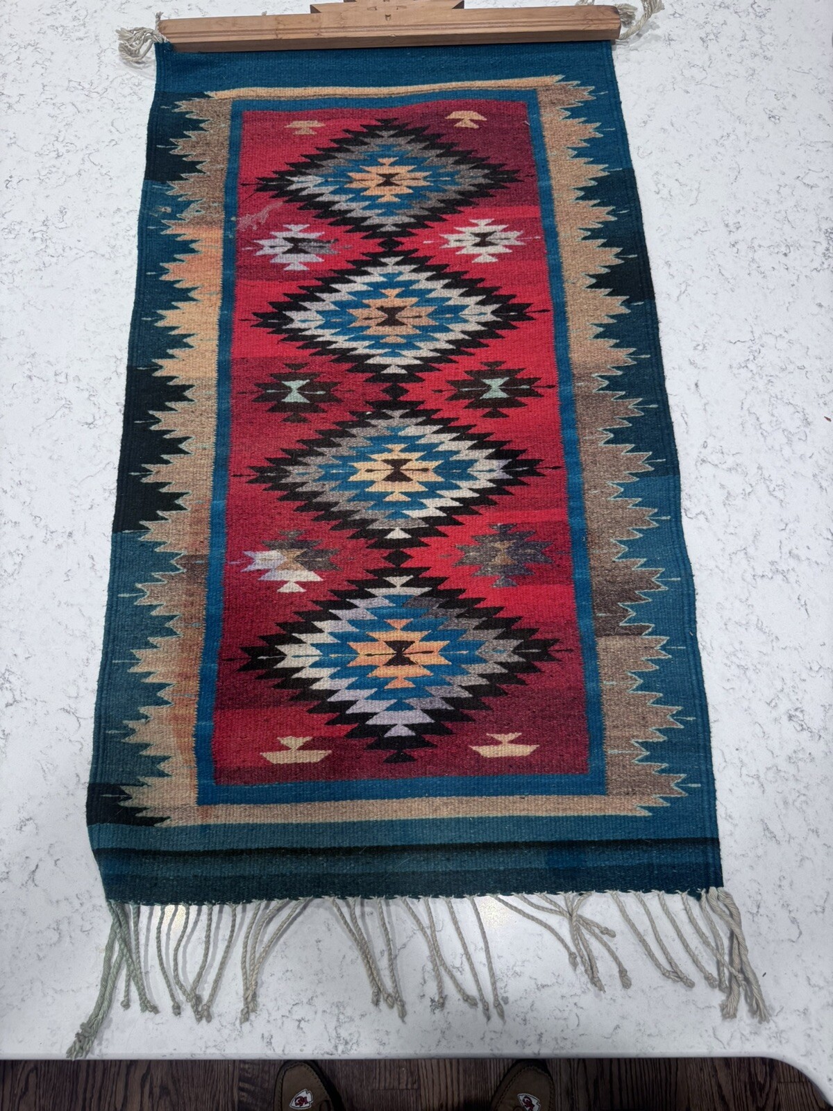 SOUTHWESTERN ANATOLIA FLATWAVE KILIM GEOMATRIC Aztec RUG Runner Tapestry