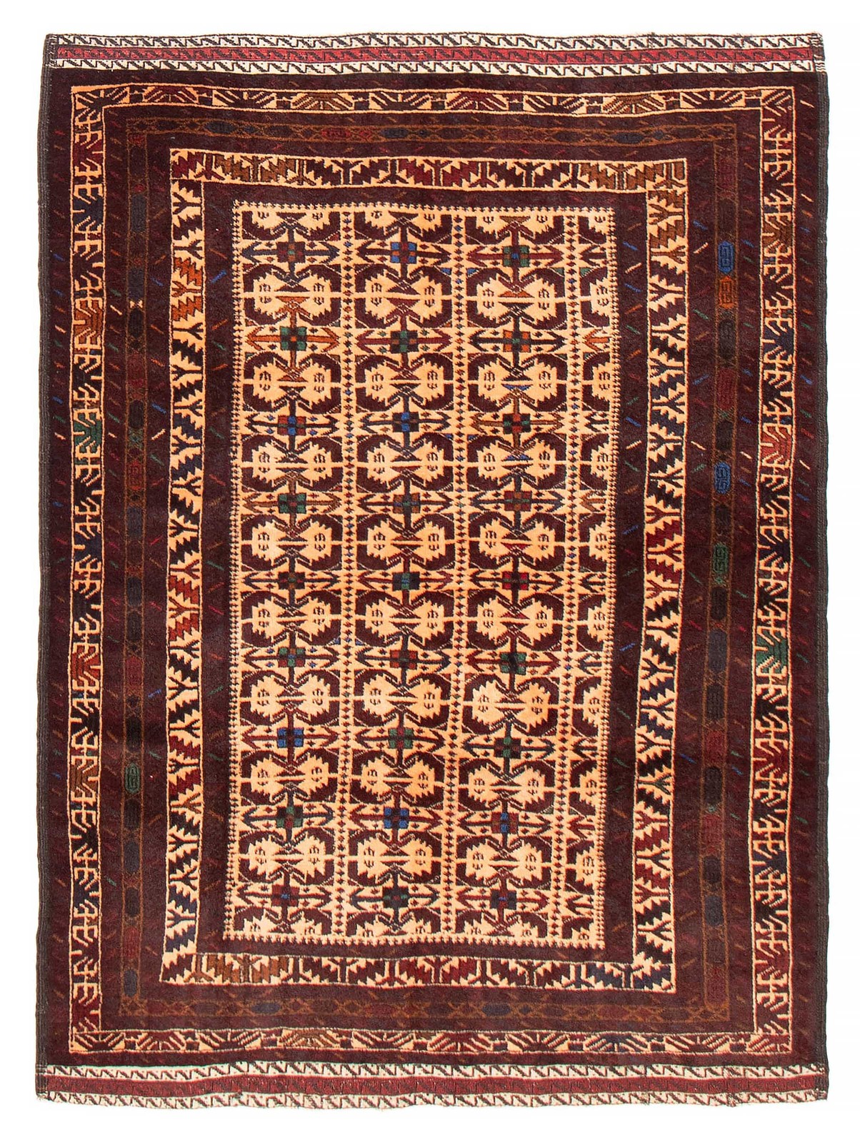 Vintage Traditional Hand-Knotted Area Rug 4’1″ x 6’1″ Oriental Wool Carpet