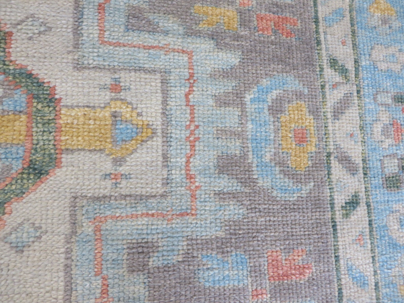 4’8 x 7’2 Hand Knotted Gray Colorful Turkish Oushak Oriental Rug G15500