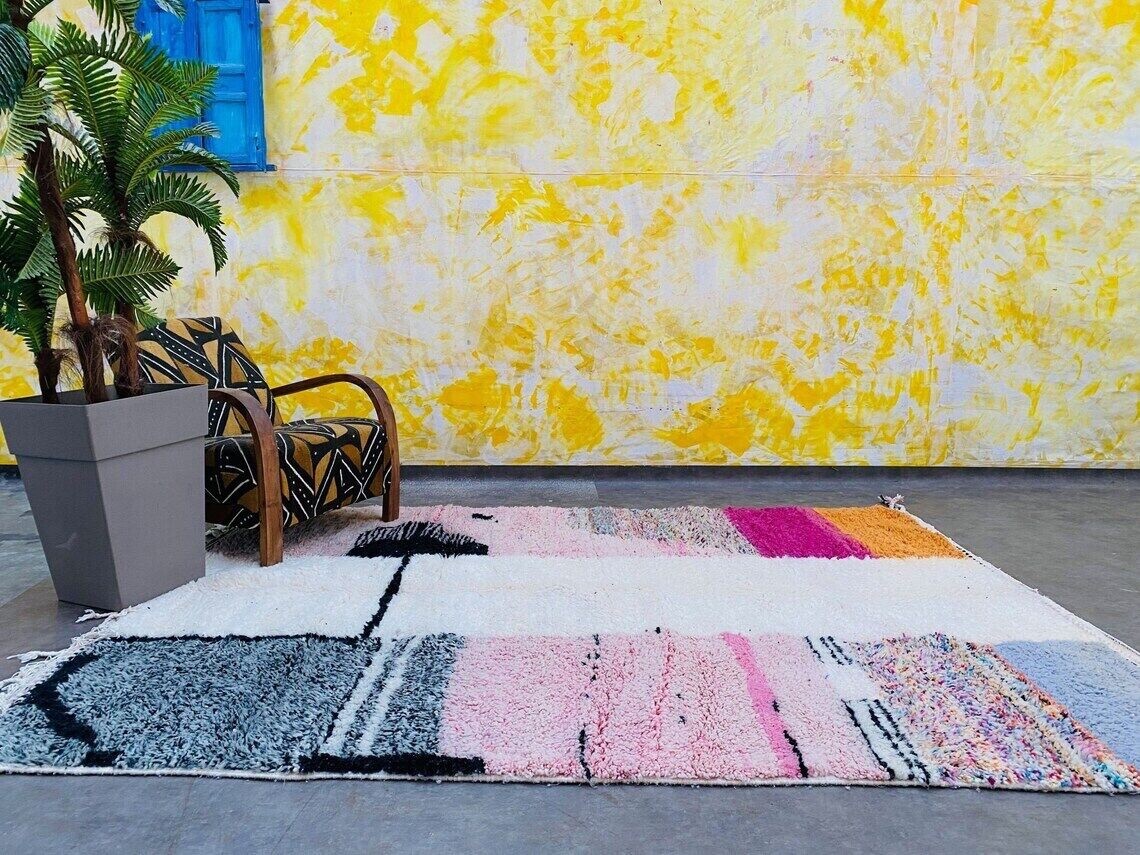 5×8,6×9,8×10,10×14, New Moroccan Berber design Hand-Knotted Moroccan wool rug