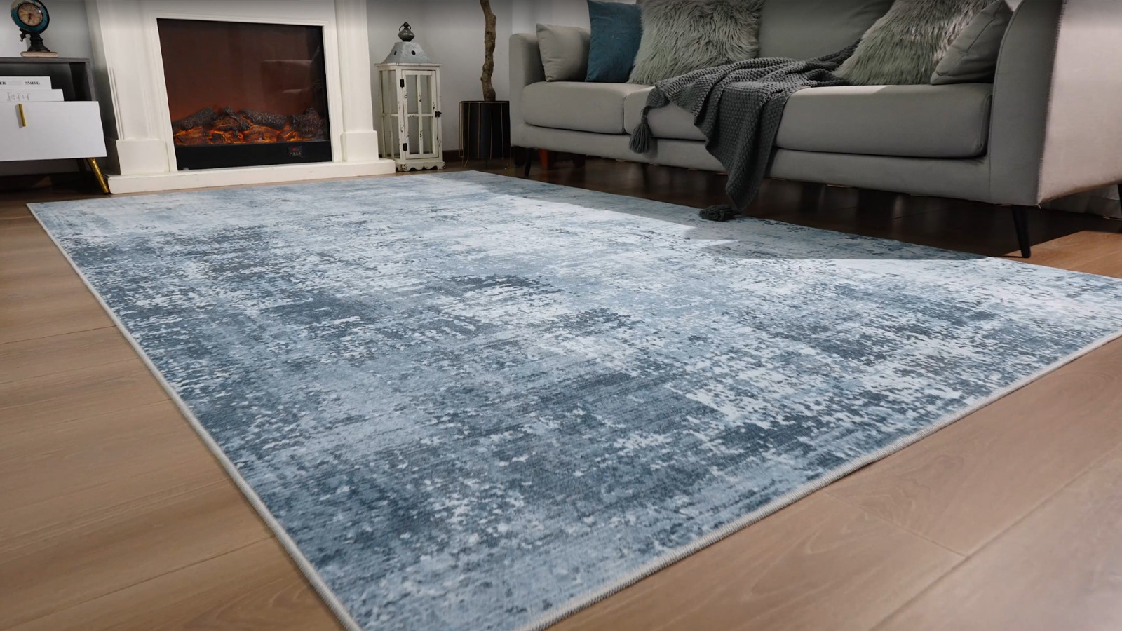 Large 6×9 Ft Area Rug – Soft Non-Slip Washable Modern Abstract Carpet for Home D