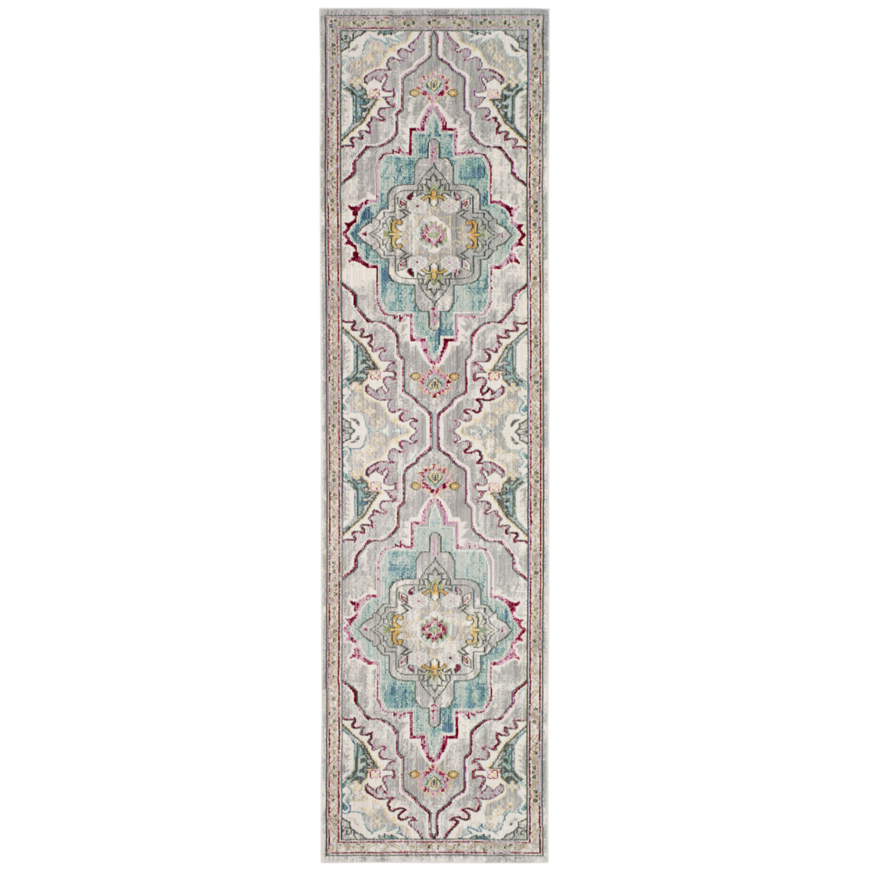 SAFAVIEH Mystique Collection MYS921L Grey/Light Blue Rug