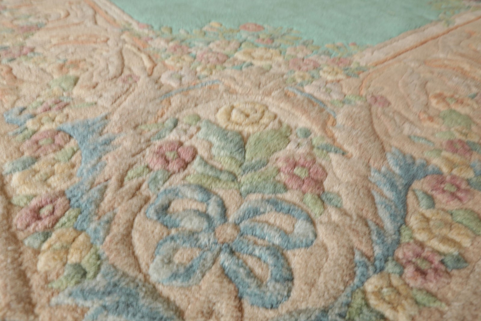 12’5″x20’5″ Oversize Hand Knotted Wool French Aubusson Savonnerie Plush Pile Rug