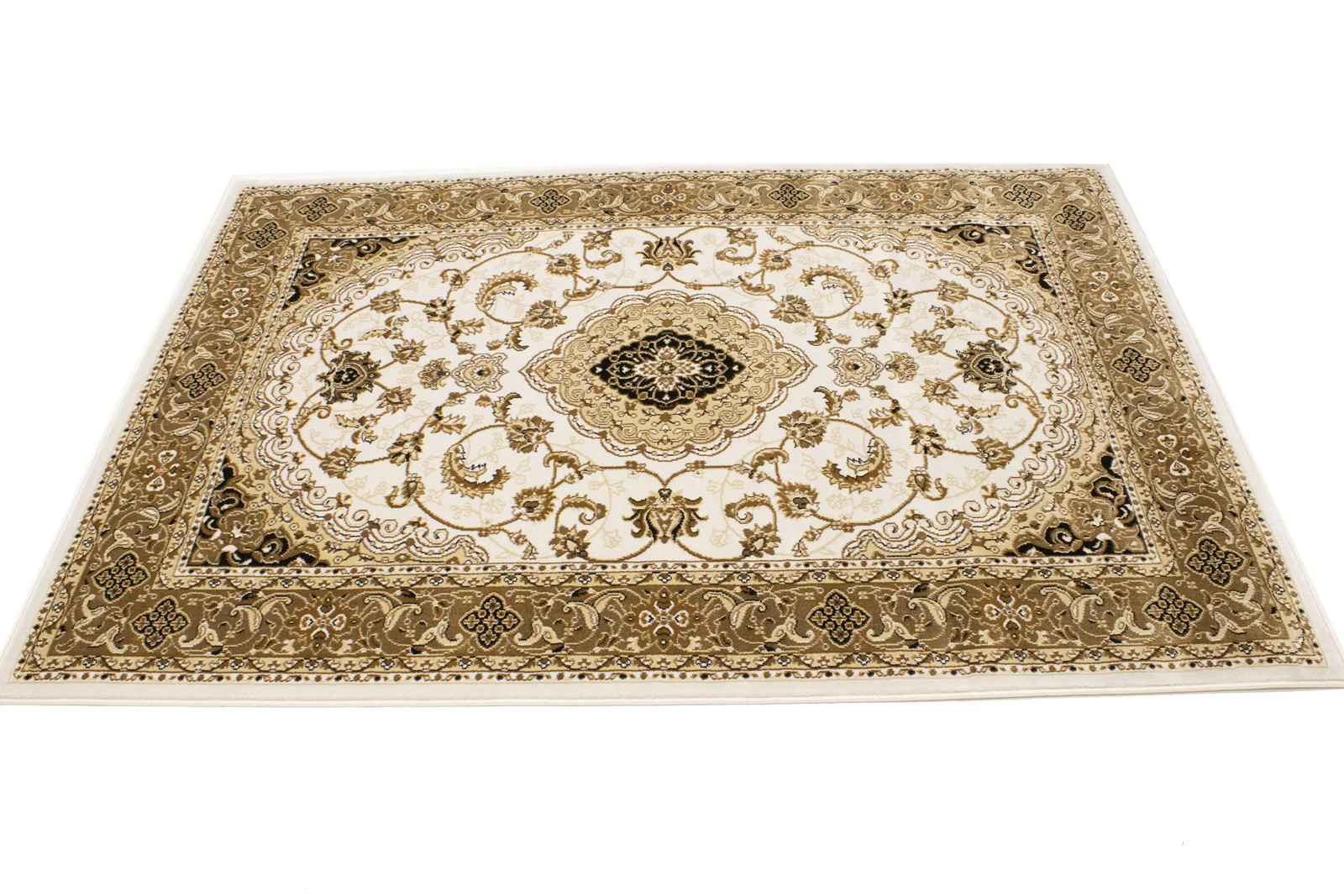 Classic Floral Design Ivory 4X6 Machine-Made Oriental Rug Foyer Decor Carpet