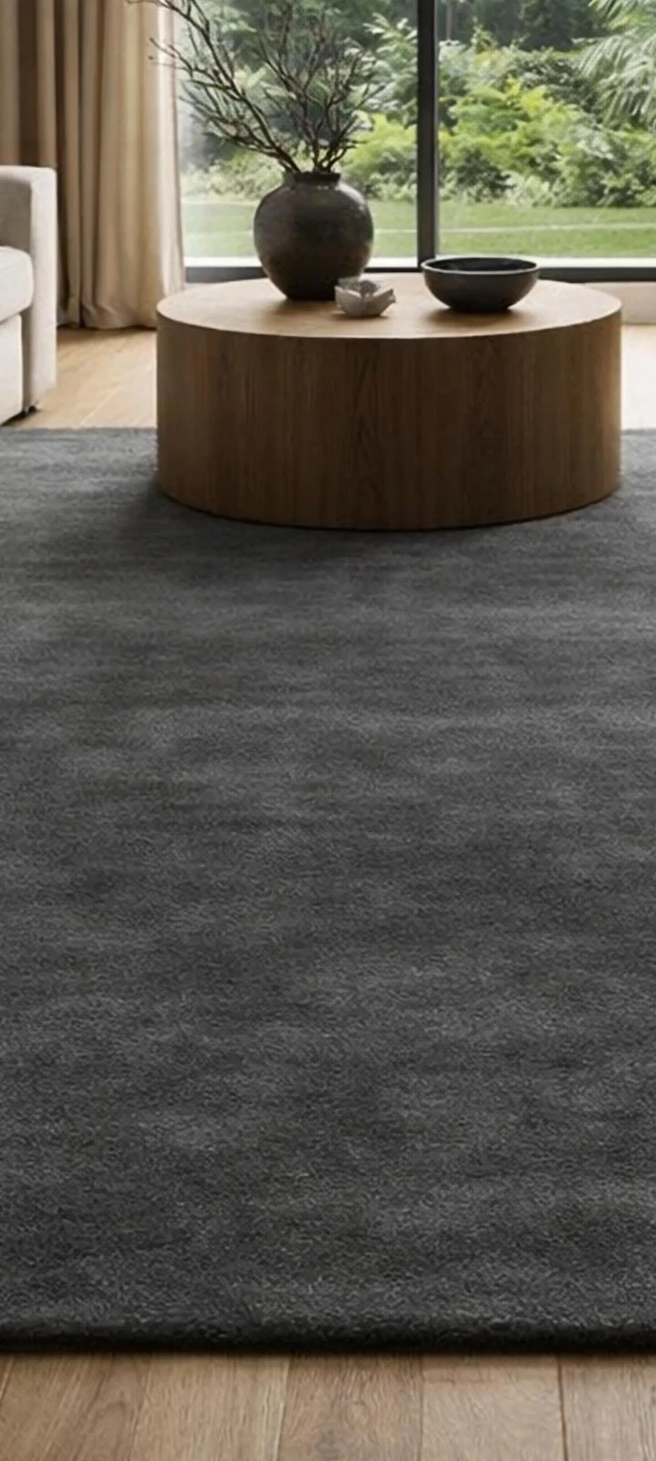 Hand Tufted 70s Retro Geometric Wool Area Rug Modern Abstract Area Rug Carpet