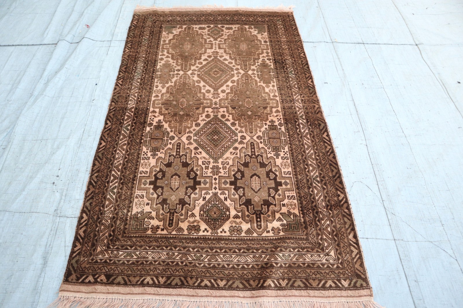 3’8×6’5 ft Afghan Handmade Wool Rug/ Bedroom Rug / Kitchen Office / Oriental Rug