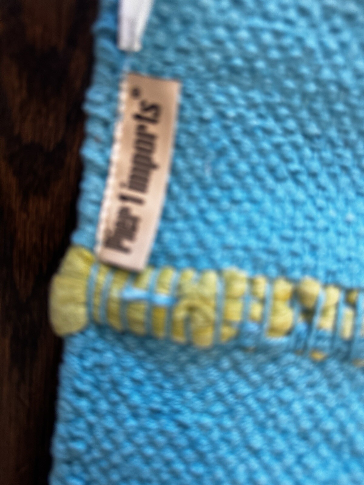 New With Tags Pier 1 Turquoise Blue Green Flowers Rug 2’ Feet By 3’ Feet