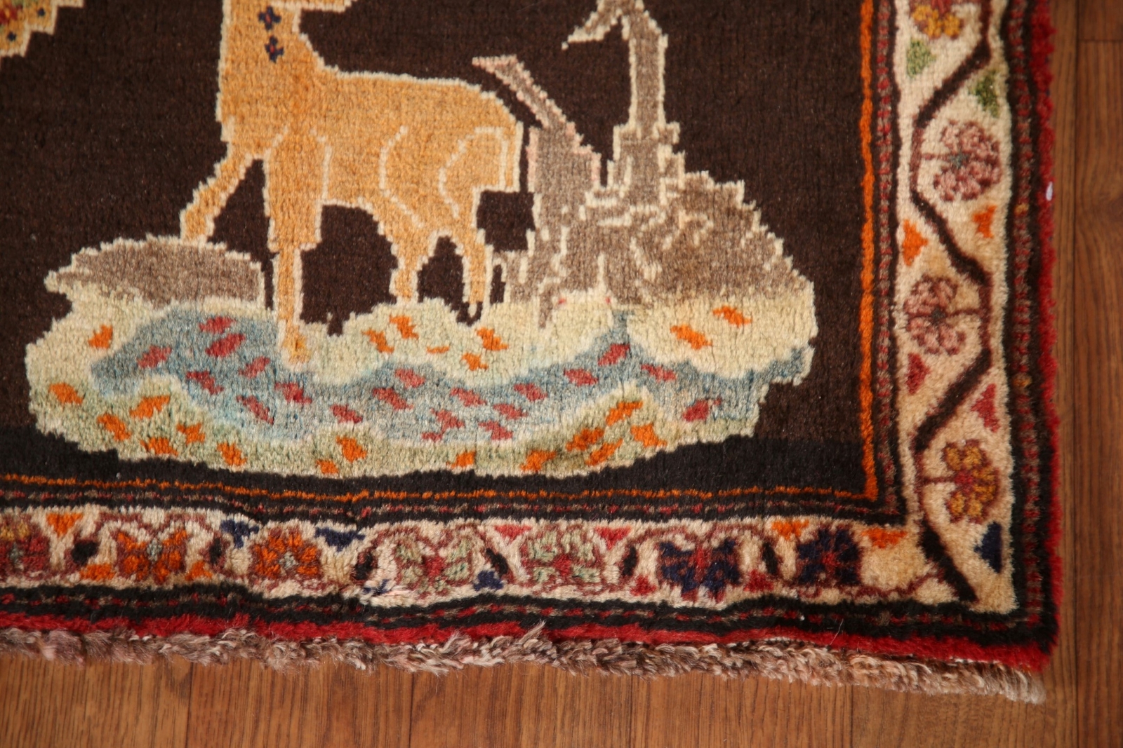 Vintage Nomadic Red Wool Abadeh Area Rug 4’x6′ Wool Hand-knotted Tribal Carpet