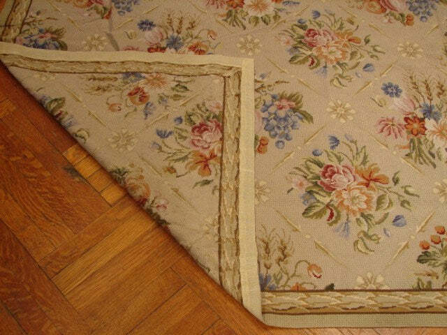 10×14′ French Country Floral Needlepoint Rug #PIX-5740