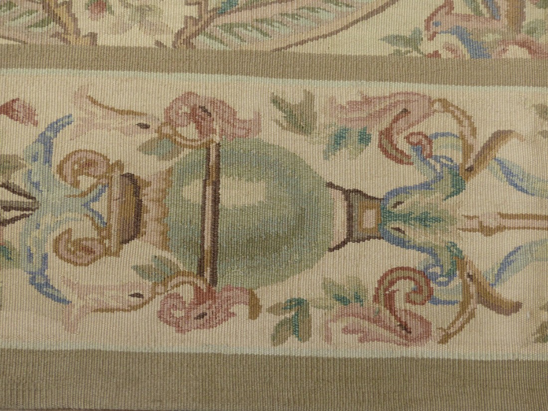 6’x9′ New Birds French Aubusson weave hand knotted wool Needlepoint area rug