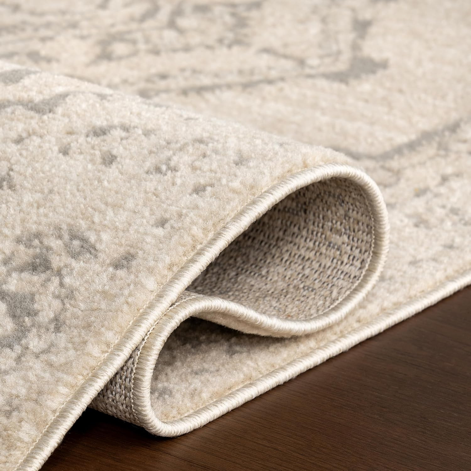 Fable Beige/Grey Medallion Area Rug 8′ x 10′ – Soft, Durable & Stain Resistant