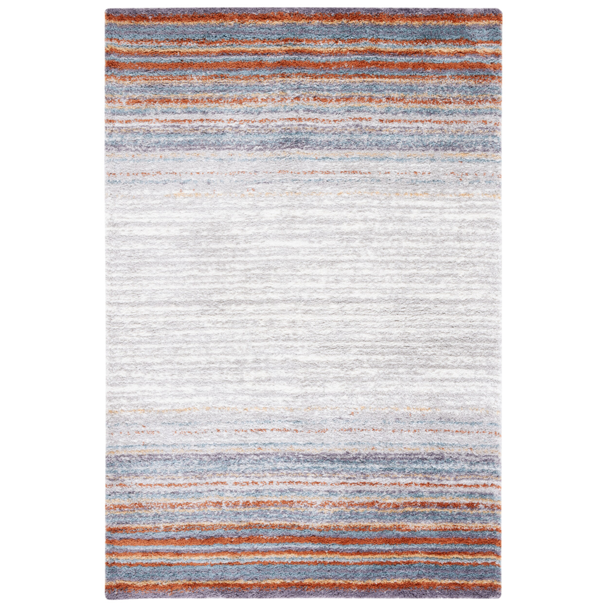 SAFAVIEH Berber Shag BER571A Blue Rust / Ivory Rug