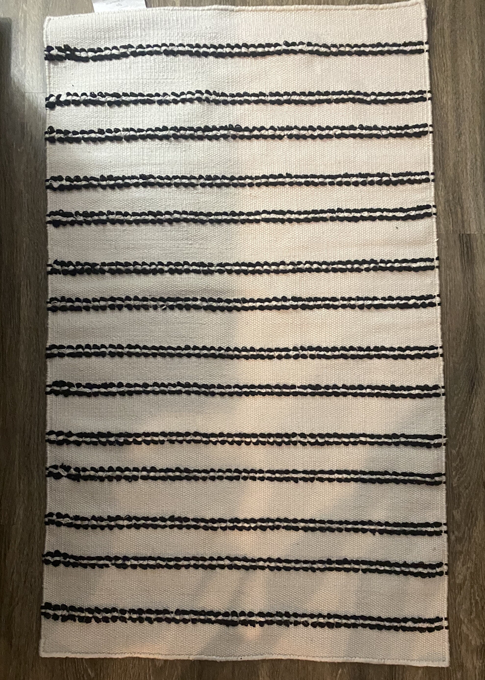 pier one imports rug 30 x 50 in out black and white