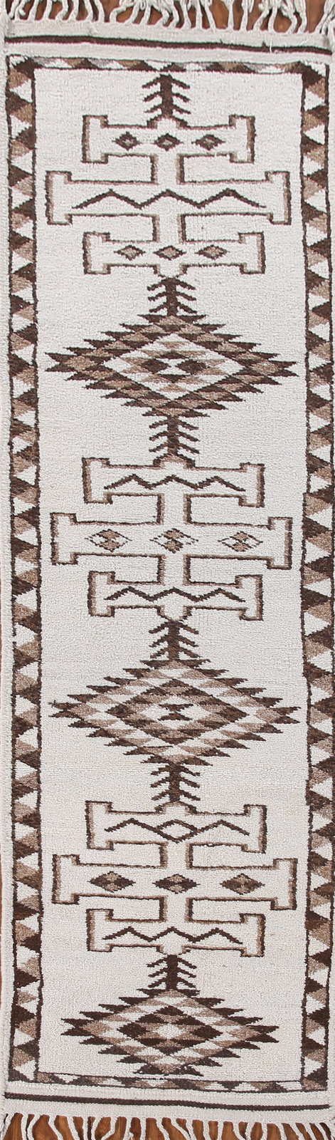 Natural Dye Handmade Anatolian Turkish Hallway Runner Rug Wool Carpet 3×13 ft