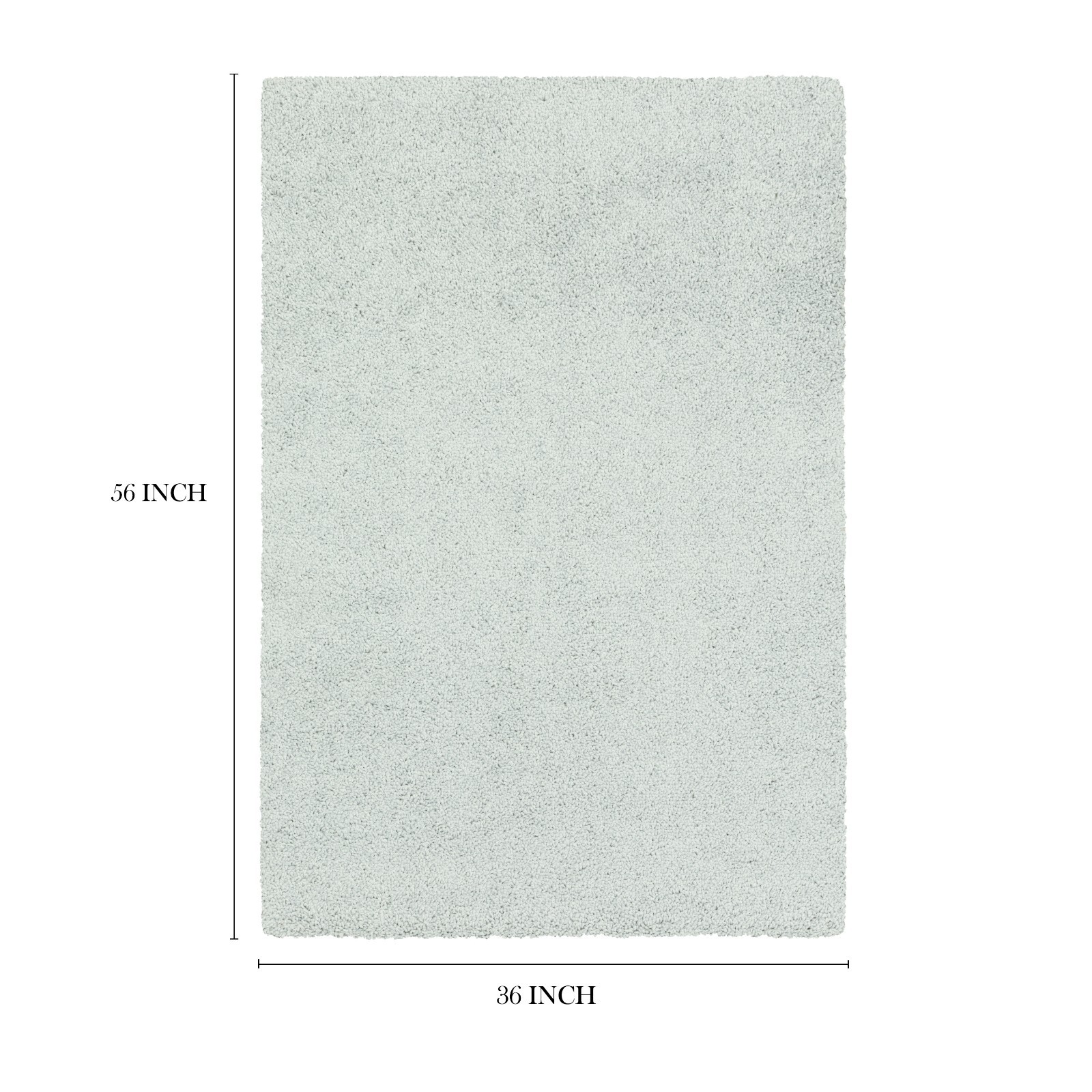 Mainstays Traditional Solid Silver Youth Shag Indoor Area Rug, 3′ x 4’8″