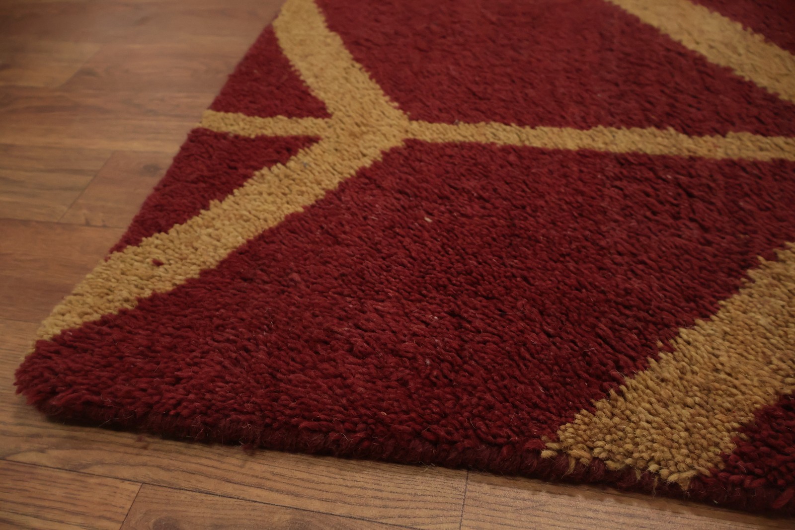 Chevron Moroccan Large Rug 10×14 for Living Room or Bedroom Handmade Wool Carpet