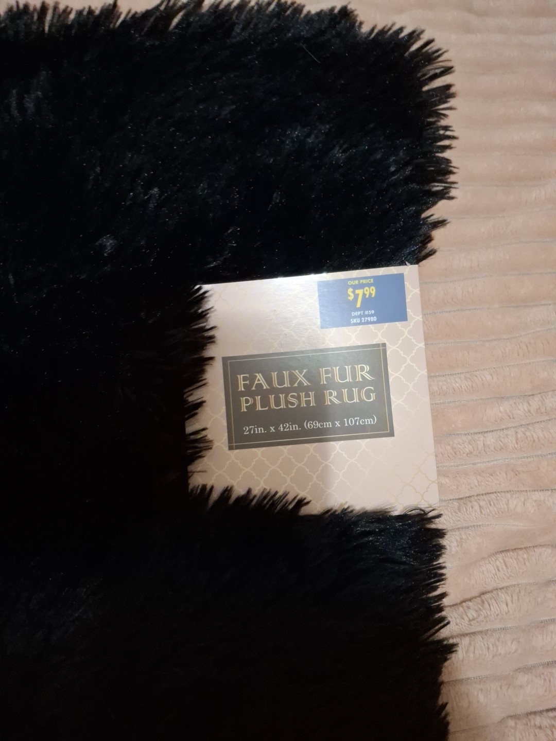 Faux Fur Plush Rug 27×42