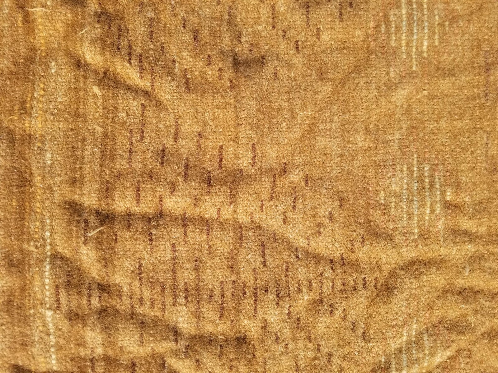 Vintage 1960s Handmade Swedish Wool Rya Shag Wall Hanging Rug 55x22in